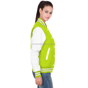 Veste universitaire matelassée en coton pour femme, légère, respirante, style streetwear, avec broderie personnalisée et finition teinte - Product Image 2