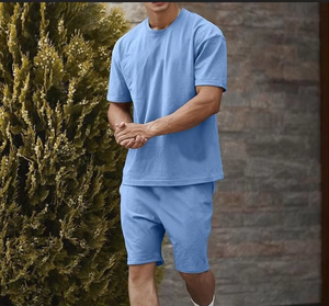 Conjunto de Pantalones Cortos de Poliéster para Hombre, Traje Casual Diario de Verano - Product Image 4