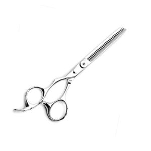 Tijeras de adelgazamiento de peluquero con mango de lujo, tijeras de salón de belleza para adelgazamiento del cabello, tijera de borde afilado con reposapiés - Product Image 2