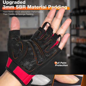 Nuevo diseño de guantes de levantamiento de pesas de neopreno de medio dedo cómodos guantes de entrenamiento de gimnasia de los fabricantes - Product Image 2