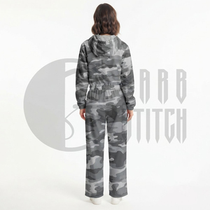 Custom Women <b>Camo</b> <b>Windbreaker</b> Set Lightweight Hooded Jacket Jogger Pants Tracksuit Outdoor OEM ODM Manufacturer - Product Image 6
