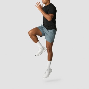 กางเกงขาสั้นออกกำลังกายผู้ชายขายส่ง แห้งเร็ว ระบายอากาศดี มีกระเป๋าซิป เอวยางยืด - Product Image 6