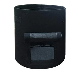 กระเป๋าผ้าสีเทาระบายอากาศได้ดีทำด้วยมือสำหรับทำสวนในร่มและกลางแจ้ง - Product Image 4