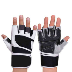 Blanc et noir couleur Durable léger bon fournisseur avec propre logo impression combat formation gants d'haltérophilie - Product Image 5