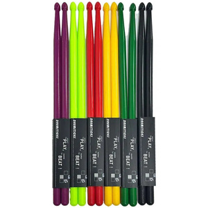 Baquetas de Poliamida Irrompibles Midex GFK-801X 5A, Juego de Colores (12 Pares), Alta Durabilidad, Hechas en Gaziantep - Product Image 2