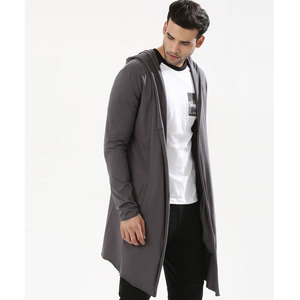 Sudadera con Capucha Larga para Hombre, Estilo Coreano, 100% Algodón, con Cordón Ajustable, Logotipo Personalizado, OEM, Venta al Por Mayor - Product Image 3