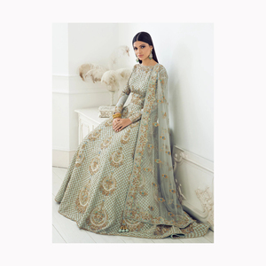 Top Designer Women's Salwar Kameez Suits Heavy <b>Silk</b> <b>Fabric</b> with Elegant Embroidery and Sequence Work for Bridal Dresses - Product Image 4