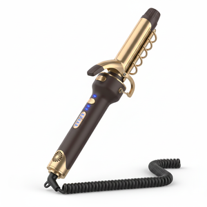 Fer à friser électrique professionnel en céramique PTC avec logo personnalisé pour styler, avec écran LED, 230°C 450°F - Product Image 3