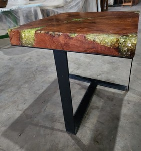 Hot Bán Hiện Đại Long nhãn Suar Gỗ Tếch Bên Bàn Cà Phê Sắt Chân Cho Phòng Giường Sân Hiên Bột Áo Màu Nhựa Đồ Nội Thất Nhà - Product Image 4