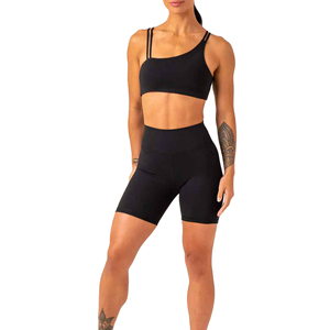 บราโยคะสายคล้องไหล่ข้างเดียวสำหรับผู้หญิง OEM ออกแบบได้ตามต้องการน้ำหนักเบาไร้รอยต่อดีไซน์ทรงหอยเชลล์ - Product Image 1