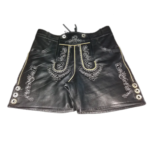 Taille haute bavarois traditionnel femmes court Oktoberfest Trachten dentelle Logo chèvre daim cuir dames hiver Costume - Product Image 1