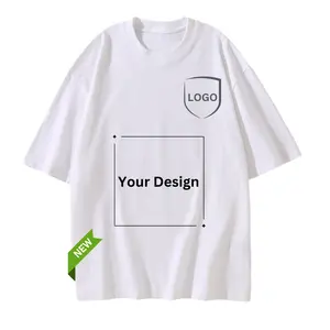 OEM Customized Logo Design 260g cotton men's round neck T-shirt ribbed collar short-sleeved T-shirt comfortable T shirt t shirt