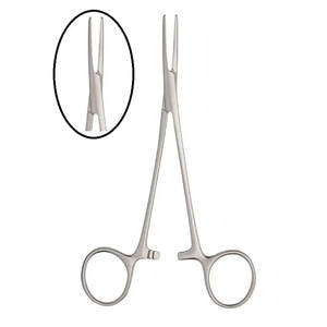 Halsted pince en acier inoxydable de haute qualité 12.5cm droite incurvée manuelle oreille oeil nez gorge Instruments chirurgicaux - Product Image 4