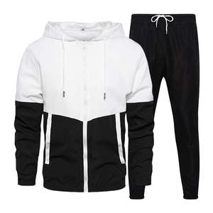 Survêtement décontracté Training Jogging Wear Vêtements de sport pour hommes avec logo personnalisé Survêtement chaud à fermeture éclair complète 2 pièces 100% coton Ensemble de sport - Product Image 1