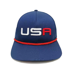 Casquette de baseball de style de rue avec logo brodé personnalisé avec détail de corde découpée au laser Casquette à profil moyen Couvre-chef de sport OEM du Vietnam Gorras - Product Image 1