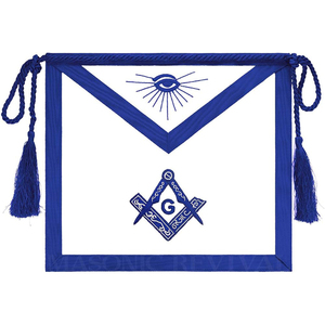 Wreathed Past Master Embroidered Border Masonic <b>Apron</b> - Product Image 3