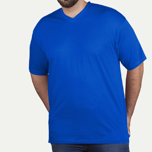 Camiseta de algodón para hombre, prenda de vestir, de talla grande, con hombro caído, calidad prémium, con cuello en V - Product Image 4