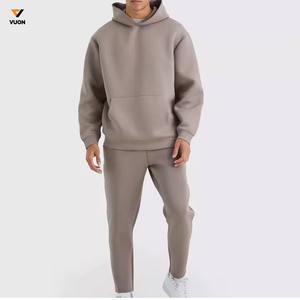 Gran Venta de chándal deportivo personalizado de talla grande para hombre, sudadera para correr para gimnasio, forro polar liso, sudaderas para correr de invierno, conjunto de ropa de chándal - Product Image 6
