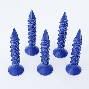 Tornillo Tapcon de Cabeza Ovalada Métrica Anodizado Azul, Anclaje para Concreto de 3/16 y 1/4, Estándar ISO/ANSI, Aplicaciones de Albañilería, Fábrica de Vietnam - Product Image 1