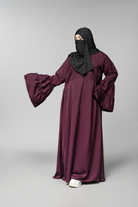 Abaya à volants avec fabricant de robe à manches cloche à volants et fournisseur mondial, nous offrons les dernières tendances de la mode islamique - Product Image 3