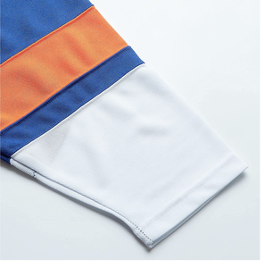 Maillot de hockey sur glace TBF-139 tissu polyester durable col à lacets respirant manches longues conception de blocs de couleur - Product Image 5