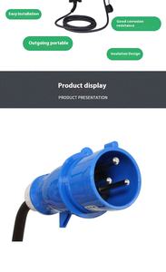 制造便携式电动汽车充电站新能源7KW 11kW 22KW交流32A 2型便携式电动汽车充电器 - Product Image 3