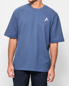 Nouveau t-shirt à col rond surdimensionné au look moderne pour hommes 100% tissu de qualité supérieure en coton doux avec logo personnalisé et impression numérique - Product Image 6