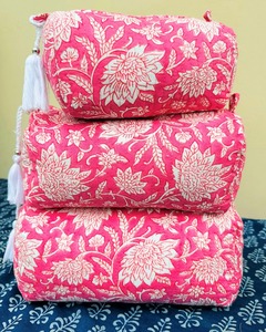 Vintage <b>for</b> Hand Block Printed Cotton Bags Zipper Closure | Durable Water Resistant Eco-Friendly Large Customizable Travel - Product Image 1