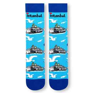 5-Pack Breathable <b>Soft</b> Istanbul Theme Design <b>Socks</b> Colorful Acrylic Knitted Crew Knee Length Casual Style for Daily Use Winter - Product Image 4