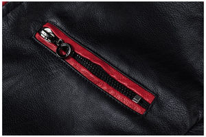 Veste en cuir à manches longues de haute qualité pour homme, col rabattu, personnalisable, mode d'hiver, coupe-vent, fermeture éclair sur le devant, meilleure qualité - Product Image 5