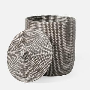 Panier en jonc de mer, panier en herbe de mer naturelle, paniers en raphia de la plus haute qualité, organisateur de poubelle en paille - Product Image 6