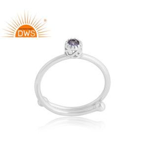 Anillo de piedras preciosas de tanzanita Natural de Plata de Ley 925, joyería personalizada para mujer, regalo para ella - Product Image 1