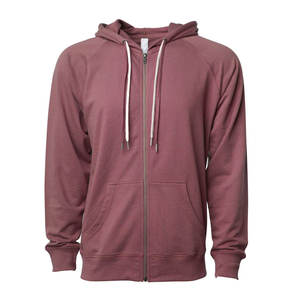 Sweat à capuche zippé de haute qualité 450 g/m², épais, couleur unie, 100 % coton, écologique, coupe-vent, unisexe, hiver 2024 - Product Image 2