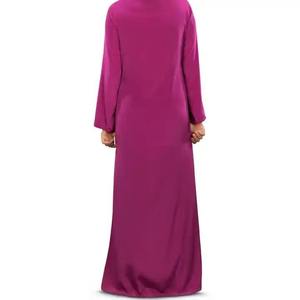 Plaine musulman personnalisé tissu plaqué volant 2024 dernières conceptions turc islamique Abayas Khimar vente en gros en vrac volant vers le bas abaya - Product Image 4