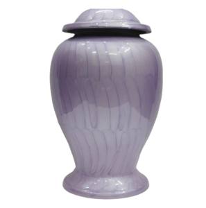 New Design Aluminium Adult Cremation Urns With Purple Color <b>Enamel</b> Finished <b>Metal</b> Funeral Urns <b>For</b> Human Ashes . - Product Image 1