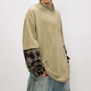 Haute qualité hommes grande taille Double manches respirant t-shirts impression de logo personnalisé 100% coton coupe confortable - Product Image 4