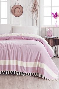 <b>Herringbone</b> Turkish Towel Blanket, Beach <b>Throw</b> 100% Cotton, Pestemal, Hammam, Grey Color Bed Sheets Chevron - Product Image 3
