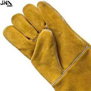 ถุงมือเชื่อมหนังวัวแบบแยกนิ้วยาว14นิ้วถุงมือเชื่อมสำหรับงานหนักงานทำสวน - Product Image 6