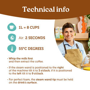OraSi Barista Bevanda Concentrata Vegetale al Cocco per Distributori 1 Litro 12 Unità Durata 420 Giorni per Confezionamento - Product Image 4