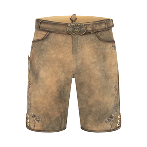 Vintage Cowhide Suede Lederhosen | Traditional German Leather Pants | Custom Oktoberfest <b>Shorts</b> for Men - Product Image 1