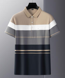 Polo d'été à manches courtes de haute qualité Polo en coton et polyester à motif imprimé - Product Image 3