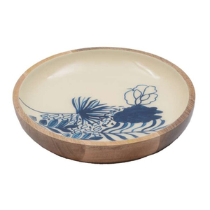 Designer Nice Quality Enamel Dinnerware Mango Wood Salad Server Modern Design Handmade and <b>Wedding</b> Parties Food Serving Bowl - Product Image 2