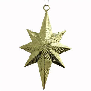 Estrella colgante gris mate hecha a mano para sala de estar, acabado de hierro metálico decorativo navideño para decoración del hogar - Product Image 3