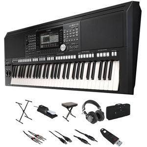 คีย์บอร์ด PSR S975 รุ่นขายดี พร้อมขาตั้ง ม้านั่ง สายเคเบิล และกระเป๋า - Product Image 1