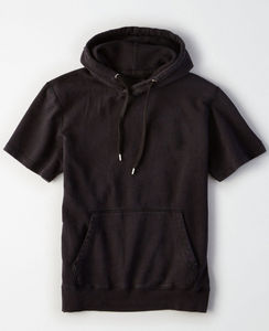 Nuevas sudaderas con capucha de manga corta de moda Premium con servicios OEM de diseño completamente personalizados con poliéster 100% transpirable - Product Image 1