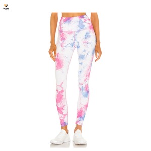 กางเกงโยคะผ้าซาตินเอวสูงสำหรับผู้หญิงกางเกงแนบเนื้อผ้าไนลอนสวมใส่สบายพิมพ์โลโก้ได้ตามต้องการ - Product Image 2