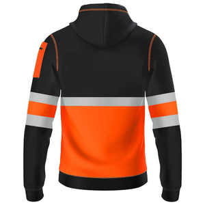 High Quality Reflective Safety Workwear Men Hi Vis <b>Hoodie</b> Safety Zipper Long Sleeve Waterproof Latest Arrival Hi Vis <b>Hoodies</b> - Product Image 3