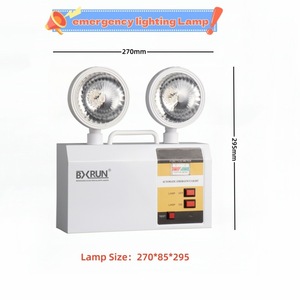 Luz de Emergencia LED IP65, Diseño Clásico de Doble Cabezal en Plástico para Mercados Extranjeros - Product Image 1