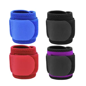 Poignets de gymnastique rouges personnalisés à la mode enveloppes de soutien de poignet en tissu de fitness avec crochets poignées et sangles - Product Image 1