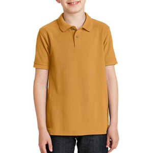 Chemise en coton confortable Polo pour jeunes Boutons Vêtements de travail OEM Logo personnalisé Grande taille Polo en coton uni décontracté Polo vierge Taille pour jeunes - Product Image 3